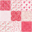Sweet Valentine Fat Quarter Bundle - 9 Pieces - ineedfabric.com