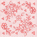 Sweet Valentine Floral on Lace Fabric - White - ineedfabric.com