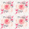 Sweet Valentine Roses with Hearts Fabric - White - ineedfabric.com