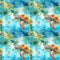 Swimming Sea Turtles Pattern 8 Fabric - ineedfabric.com