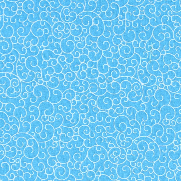 Swirls Fabric - Blue Water - ineedfabric.com