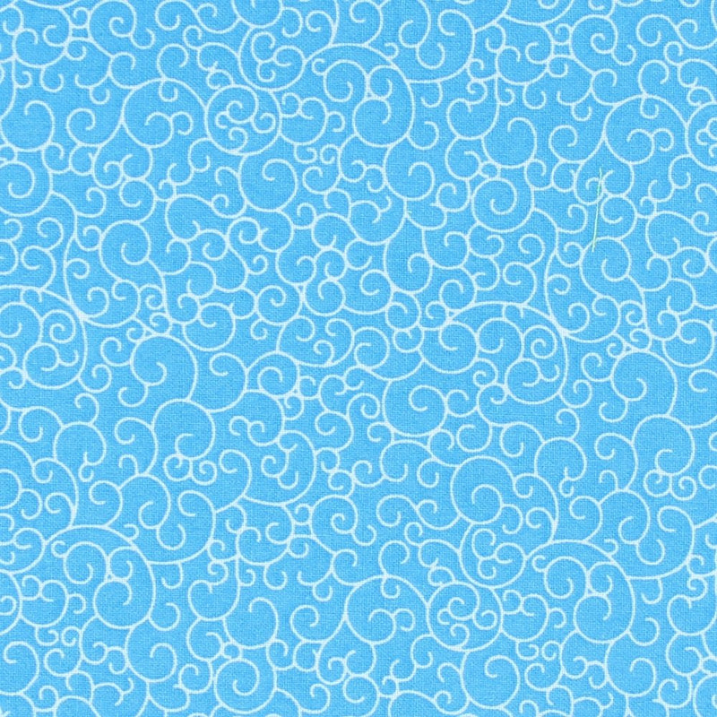 Swirls Fabric - Blue Water - ineedfabric.com