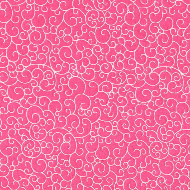 Swirls Fabric - Fuchsia - ineedfabric.com