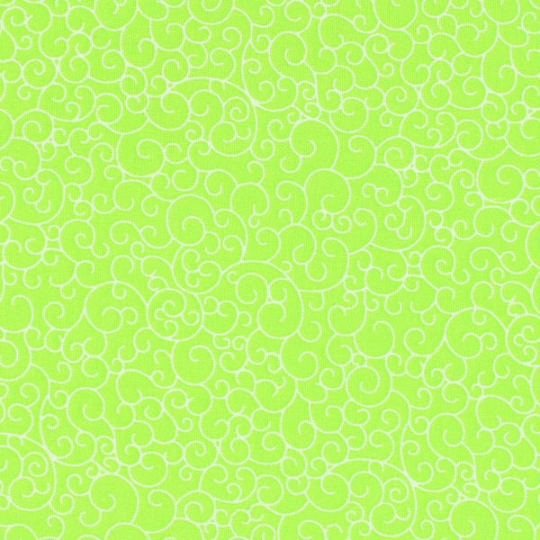 Swirls Fabric - Lime - ineedfabric.com