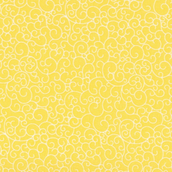 Swirls Fabric - Sun - ineedfabric.com