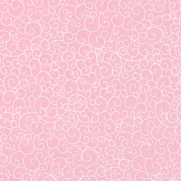 Swirls Fabric - Washed Pink - ineedfabric.com
