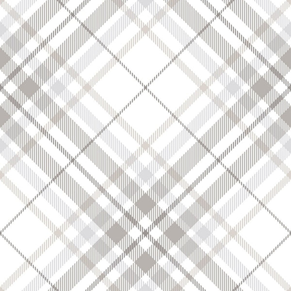 Tartan Plaid Fabric - Grey - ineedfabric.com