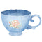 Tea Time Blue Floral Cup Fabric Panel - ineedfabric.com