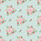 Tea Time Floral Bouquets Fabric - Blue - ineedfabric.com