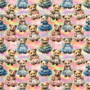 Teddy Bears in Dresses Fabric - ineedfabric.com