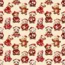 Teddy Bears In Santa Hats Fabric - ineedfabric.com