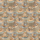 Teddy Bears & Row Boats 1 Fabric - ineedfabric.com