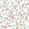 Tender Pink Roses & Thorns Fabric - ineedfabric.com