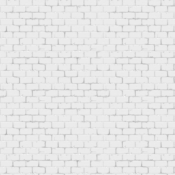 Textured Brick Wall Fabric - White - ineedfabric.com