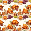 Thanksgiving Meal 2 Fabric - ineedfabric.com