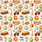 Thanksgiving Meal 3 Fabric - ineedfabric.com