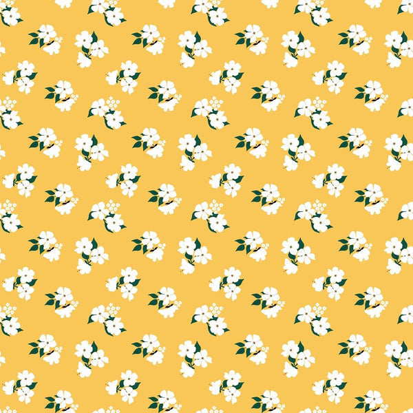 The Bees Knees Flowers Fabric - Orange - ineedfabric.com