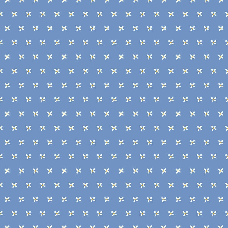 The Bees Knees Tiny Petals Fabric - Blue - ineedfabric.com