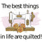 The Best Things In Life Are Quilted Fabric Panel - ineedfabric.com