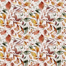 The Cottage Leaves Allover Fabric - White - ineedfabric.com