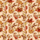 The Cottage Leaves Fabric - Pizazz Peach - ineedfabric.com
