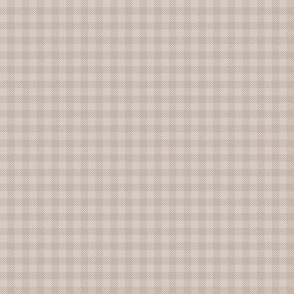 The Cutest Little Farm Checkered Fabric - Brown - ineedfabric.com