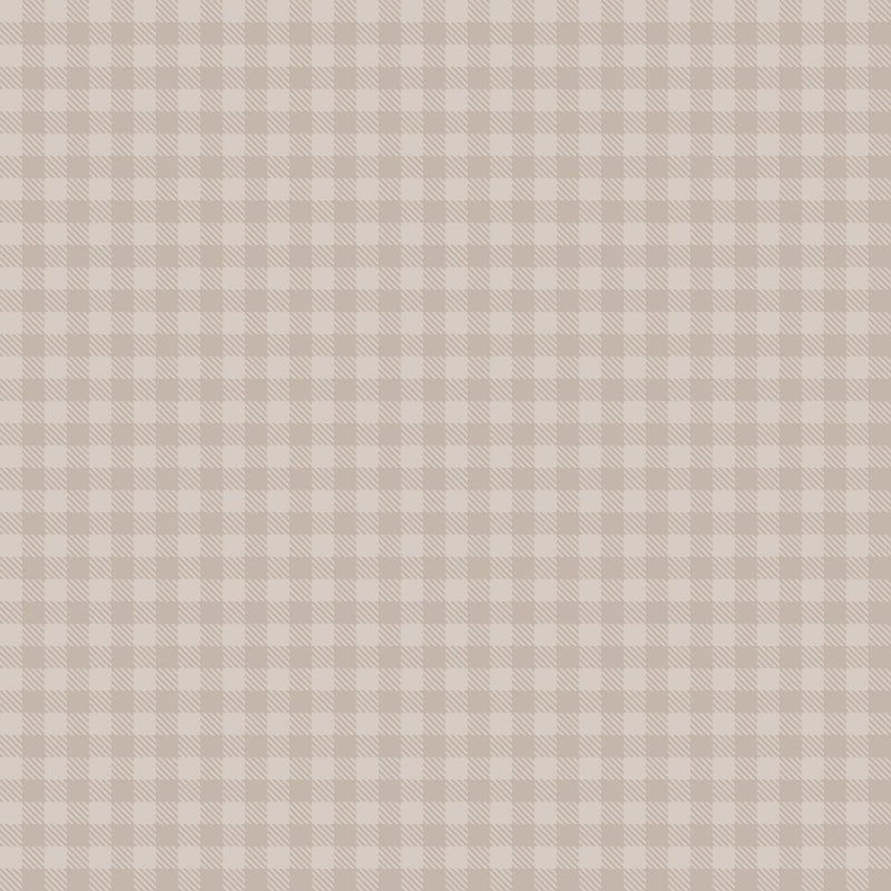 The Cutest Little Farm Checkered Fabric - Brown - ineedfabric.com