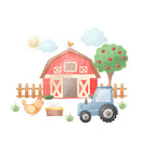 The Cutest Little Farm Scene 1 Fabric Panel - ineedfabric.com