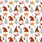 The Gift Of Giving Gnome Fabric - White - ineedfabric.com