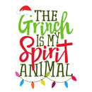The Grinch Is My Spirit Animal Fabric Panel - ineedfabric.com