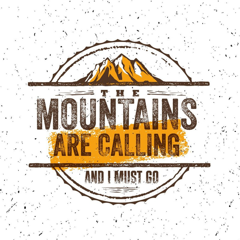 The Mountains Are Calling And I Must Go Fabric Panel - ineedfabric.com