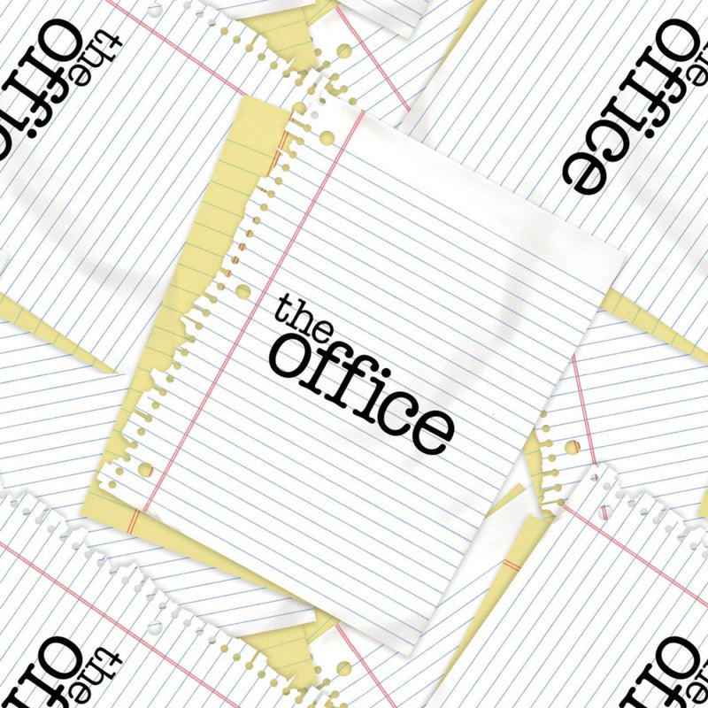 The Office Scrap Paper Fabric - White - ineedfabric.com