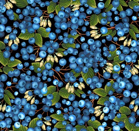 This & That Blueberries Fabric - ineedfabric.com