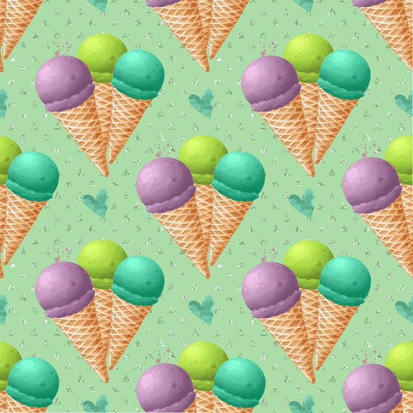 Three Cones on Triangle Fabric - Green - ineedfabric.com