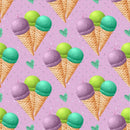 Three Cones on Triangle Fabric - Purple - ineedfabric.com