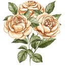 Three Vintage Roses Fabric Panel - ineedfabric.com