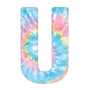 Tie-Dye Letter U Fabric Panel - ineedfabric.com