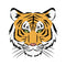 Tiger Face Fabric Panel - ineedfabric.com