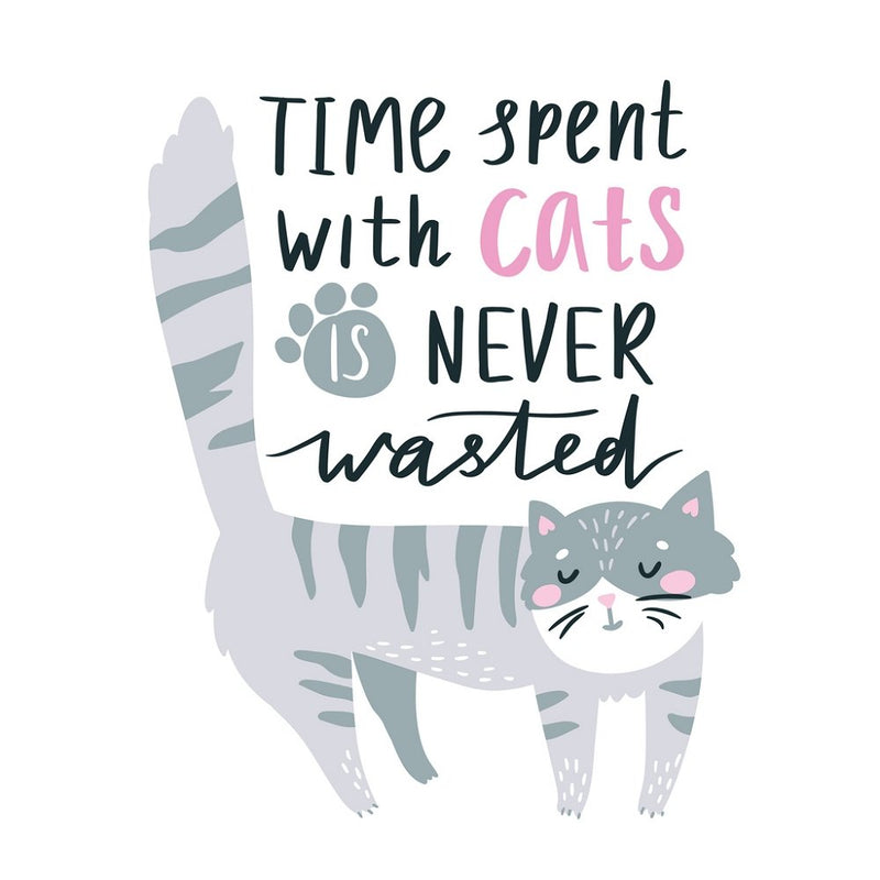 Time Spent With Cats Fabric Panel - ineedfabric.com