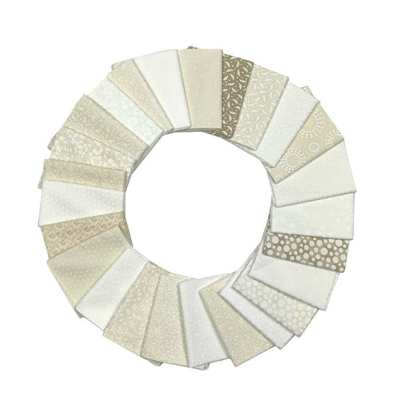 Tone on Tone Fat Quarter Bundle White on White - 25pk - ineedfabric.com