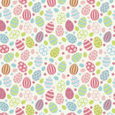 Tossed Floral Easter Egg Fabric - ineedfabric.com