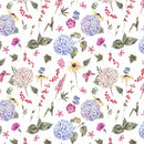 Tossed Hydrangea & Wildflower Fabric - Multi - ineedfabric.com