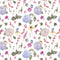 Tossed Hydrangea & Wildflower Fabric - Multi - ineedfabric.com