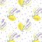 Tossed Lavender & Lemons Fabric - ineedfabric.com