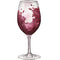 Tossed Merlot Wine Glass Fabric Panel - ineedfabric.com