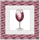 Tossed Merlot Wine Glass Wall Hanging 42" x 42" - ineedfabric.com