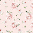 Tossed Peonies Fabric - Pink - ineedfabric.com