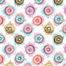 Tossed Sprinkled Doughnuts Fabric - Multi - ineedfabric.com