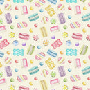 Tossed Sweets & Marshmallow Treats Fabric - Yellow - ineedfabric.com