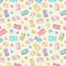 Tossed Sweets & Marshmallow Treats Fabric - Yellow - ineedfabric.com